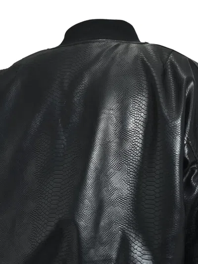 Breath Python-effect Faux-leather Bomber Jacket In Multi