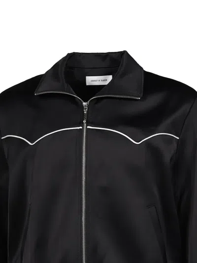 Ernest W Baker Western Piped Track Jacket In Black