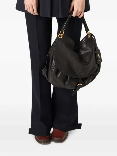 Miu Miu Double Wool Pants In 블루