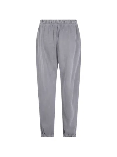 Essentials Logo-print Drawstring Track Pants In Gray