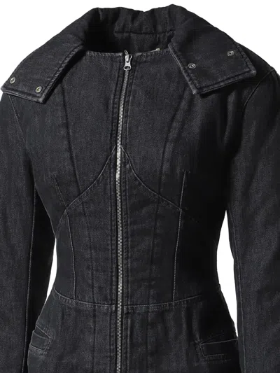 Knwls Alice Denim Coat In Black