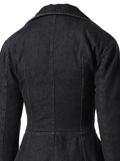 Knwls Alice Denim Coat In Black