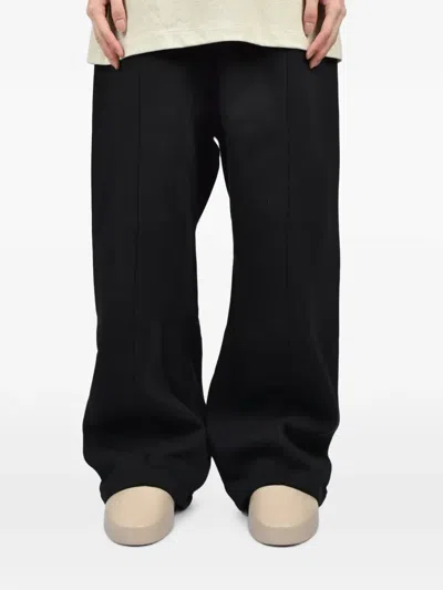 Essentials Logo-patch Drawstring Track Pants In Black