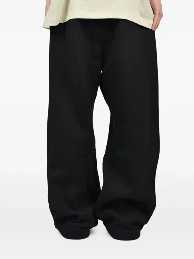 Essentials Logo-patch Drawstring Track Pants In Black