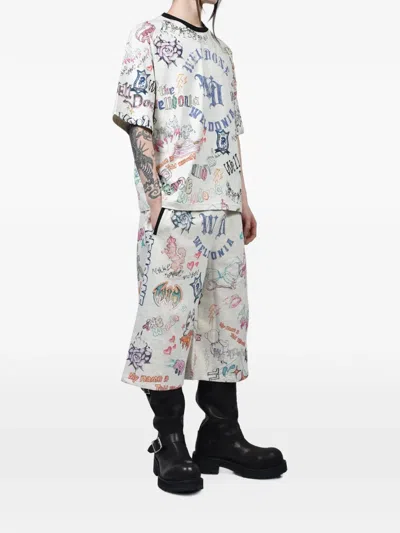 We11 Done Doodle Printed T-shirt In Multi