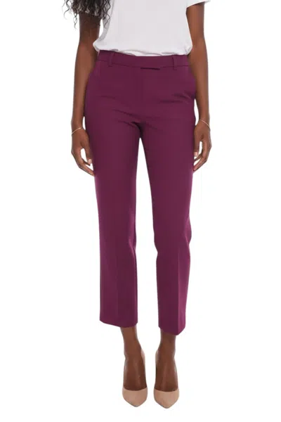 Ql2 Single-pleat Cropped Trousers In Purple