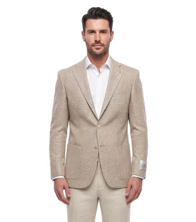 Corneliani Single-breasted Patch-pocket Blazer In Neutral