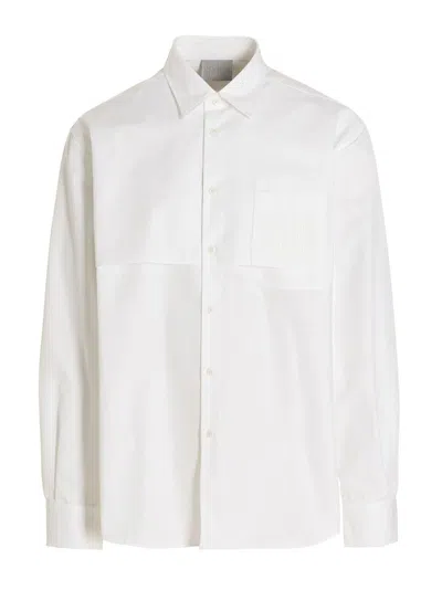 Vtmnts Cotton Oversize Shirt With Cuffed Sleeves In White