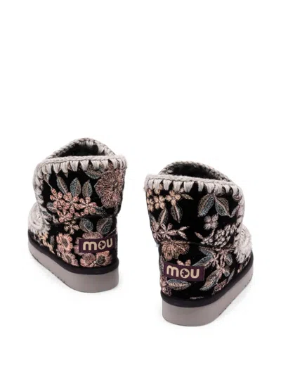 Mou Eskimo 18 Botanical Boots In Black