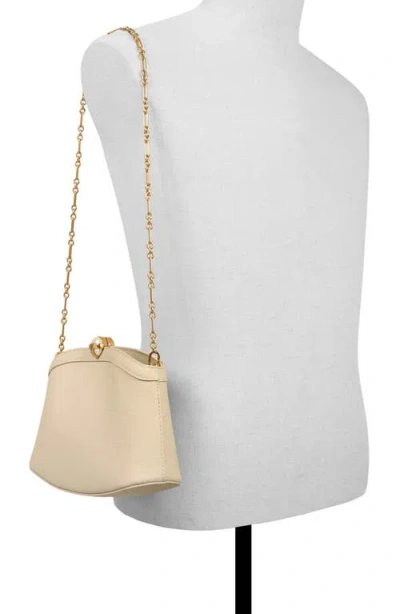 Ted Baker Aster Leather Clutch In Textured Open White