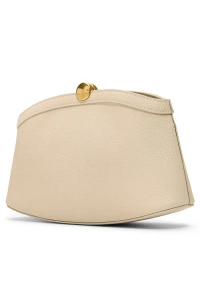 Ted Baker Aster Leather Clutch In Textured Open White