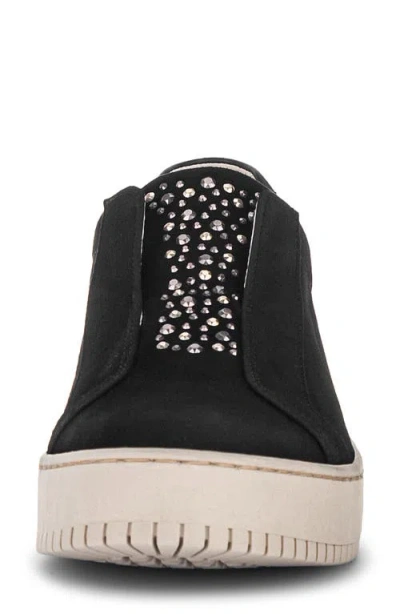 Gabor Crystal Studded Sneaker In Black