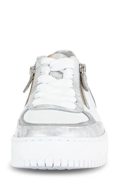 Gabor Lace-up Platform Sneaker In White