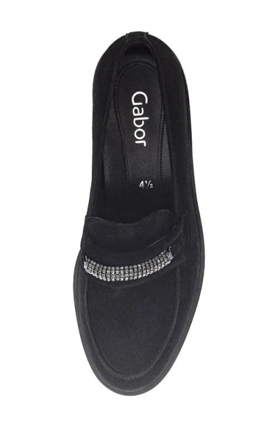 Gabor Gem Bit Loafer In Black