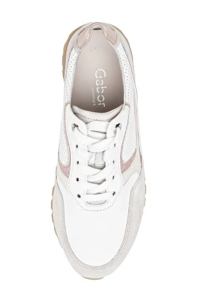 Gabor Lace-up Sneaker In White
