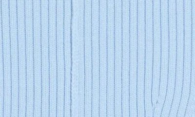 Marc Jacobs Fitted Ribbed Turtleneck Sweater With Vertical Texture In Blue