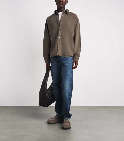 Frame Regular Fit Overshirt In Brown