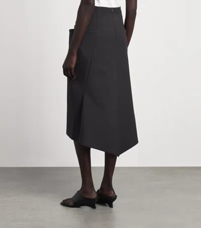 Source Unknown Faux-layer Paloma Midi Skirt In Black