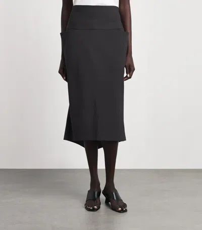 Source Unknown Faux-layer Paloma Midi Skirt In Black
