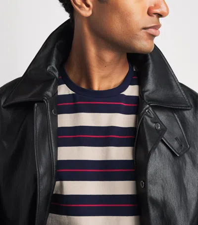 System Cotton Stripe Logo T-shirt In Multi
