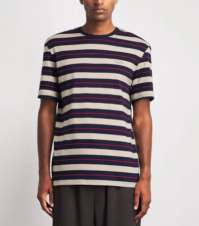 System Cotton Stripe Logo T-shirt In Multi