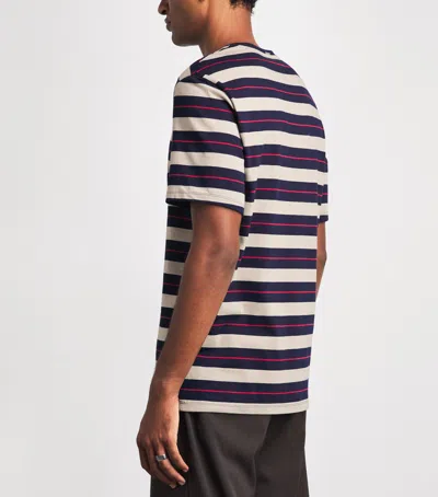 System Cotton Stripe Logo T-shirt In Multi