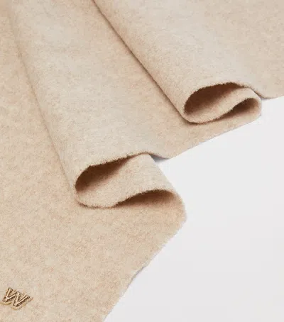 Weekend Max Mara Wool Scarf In Beige