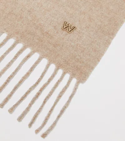 Weekend Max Mara Wool Scarf In Beige