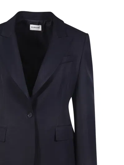 P.a.r.o.s.h . Collared Single-breasted Blazer In Black