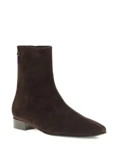Carel Paris Aiglon Zip Suede Ankle Boots In Brown