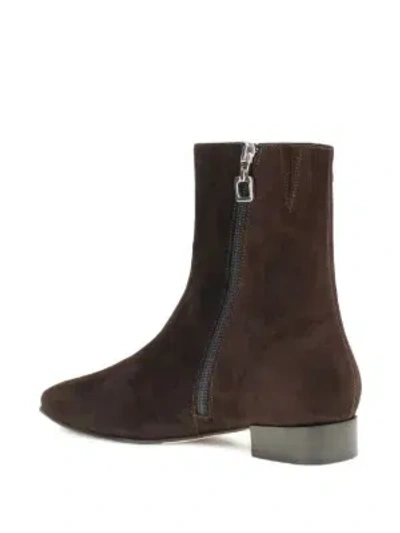 Carel Paris Aiglon Zip Suede Ankle Boots In Brown