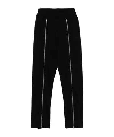 Msgm Zip-vents Track Pants In Black