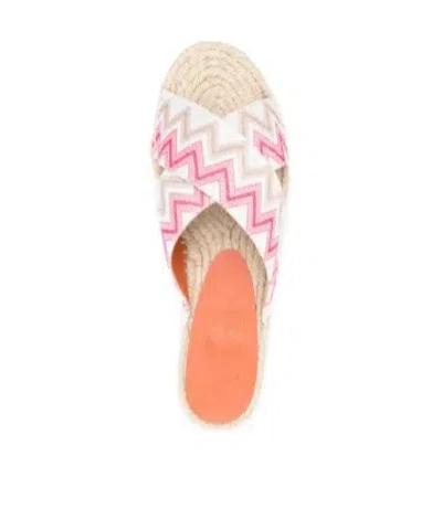 Missoni Zigzag Open Espadrilles In White