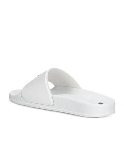 Msgm Logo-embossed Slides In White