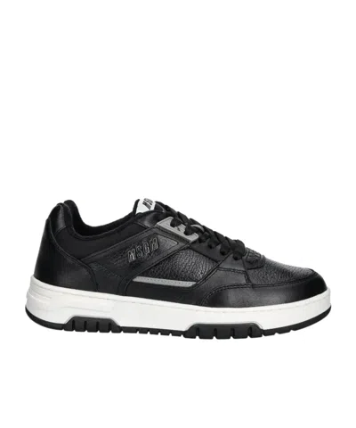 Msgm Logo-patch Sneakers In Black