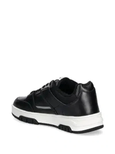 Msgm Logo-patch Sneakers In Black