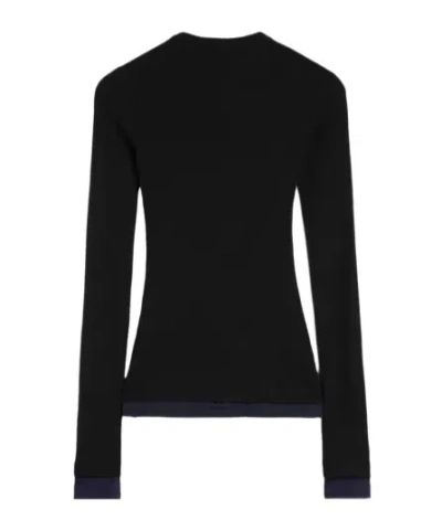 Jil Sander Wool T-shirt In Black