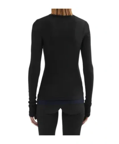 Jil Sander Wool T-shirt In Black