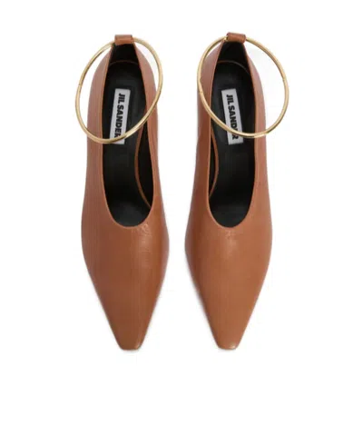 Jil Sander Ring Pumps In Brown