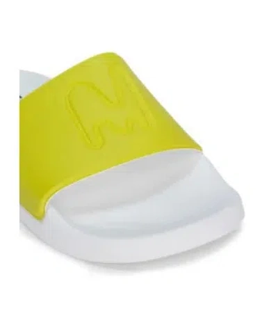Msgm Embossed Slides In Yellow