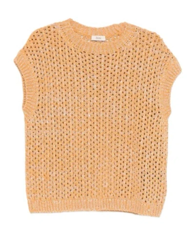 Herno Open Knit Jacket In Nude