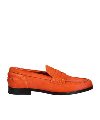 Msgm Leathers Loafers In Orange