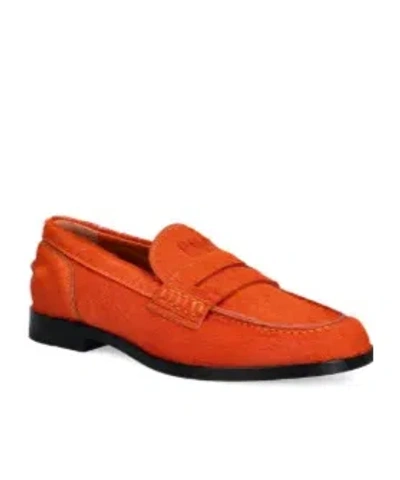 Msgm Leathers Loafers In Orange