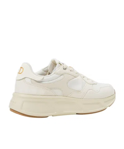 Twinset Twin-set Beige Polyurethane Polyester Elastane Flat Shoes In White