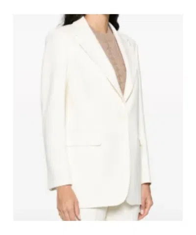 P.a.r.o.s.h Long-sleeve Single-breasted Blazer In White