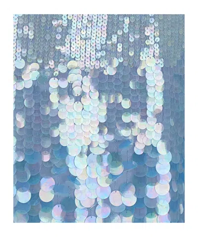 P.a.r.o.s.h Iridescent Sequin-embellished Mini Dress In Blue