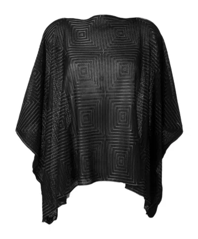Junya Watanabe Oversized Knitted Top In Black