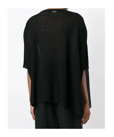 Junya Watanabe Oversized Knitted Top In Black