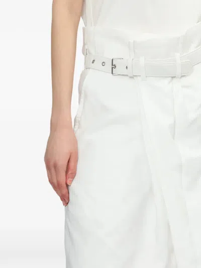 Comme Des Garçons Belt Loop Shorts In White