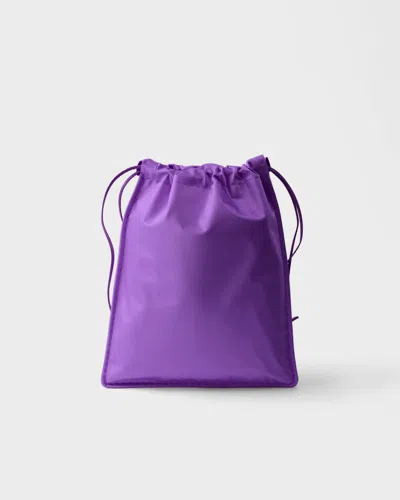 Prada Wish Silk Duchesse Pouch In Black
